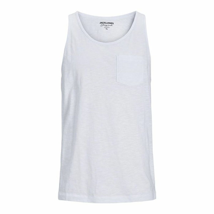 Débardeur Homme Jack & Jones Tampa Slub Blanc Débardeur Homme Jack & Jones Tampa Slub Blanc