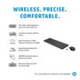 HP 330 Ensemble Clavier et Souris Sans Fil - Clavier International Ergonomique avec Souris Optique 1600 DPI