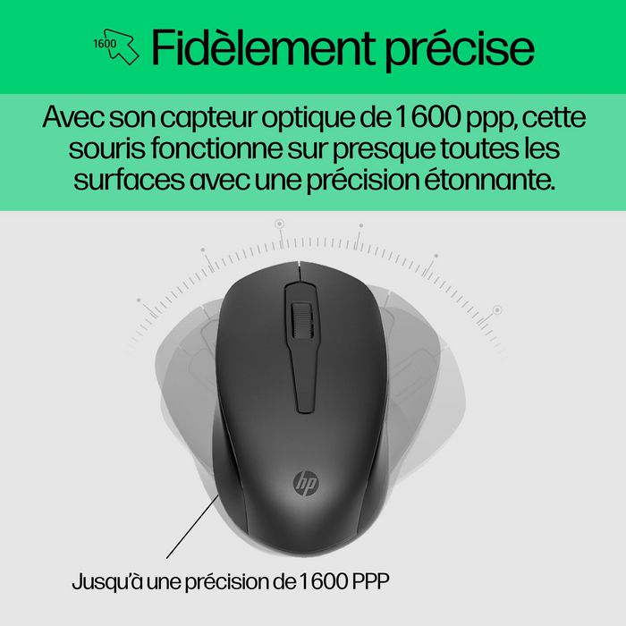 HP 330 Ensemble Clavier et Souris Sans Fil - Clavier International Ergonomique avec Souris Optique 1600 DPI