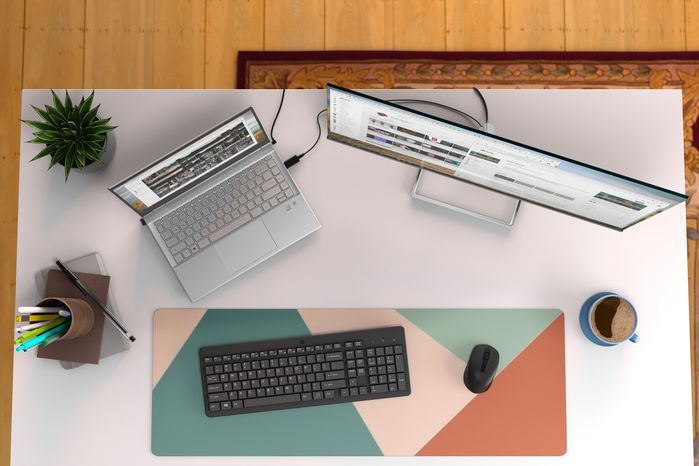 HP 330 Ensemble Clavier et Souris Sans Fil - Clavier International Ergonomique avec Souris Optique 1600 DPI