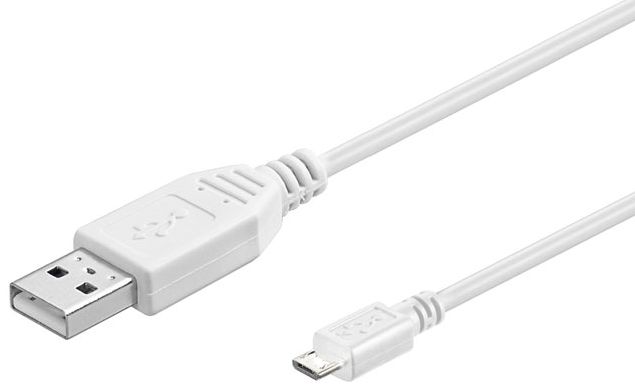 MicroConnect Câble USB A vers USB Micro B, Blanc, 0,15 m MicroConnect Câble USB A vers USB Micro B, Blanc, 0,15 m