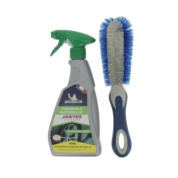 Michelin Kit de Nettoyage pour Roues et Jantes - Élimine les Saletés Tenaces, Redonne de l'Éclat Michelin Kit de Nettoyage pour Roues et Jantes - Élimine les Saletés Tenaces, Redonne de l'Éclat