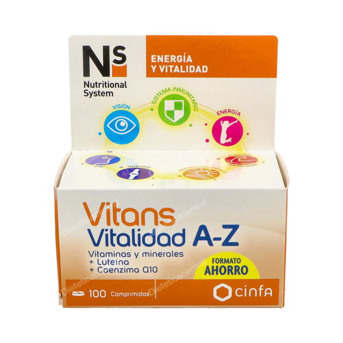 NS Vitans Vitalidad A-Z 100 Comprimés NS Vitans Vitalidad A-Z 100 Comprimés