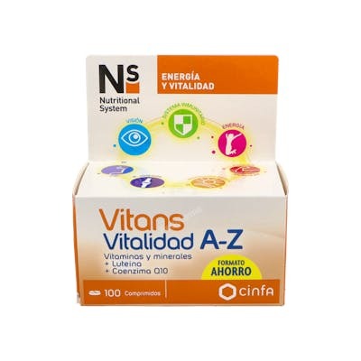 NS VITANS VITALIDAD A-Z 100 comprimés NS VITANS VITALIDAD A-Z 100 comprimés