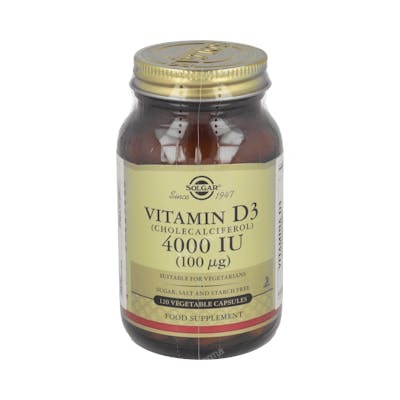 Solgar Vitamine D3 4000 UI (100 µg) 120 capsules végétales Solgar Vitamine D3 4000 UI (100 µg) 120 capsules végétales