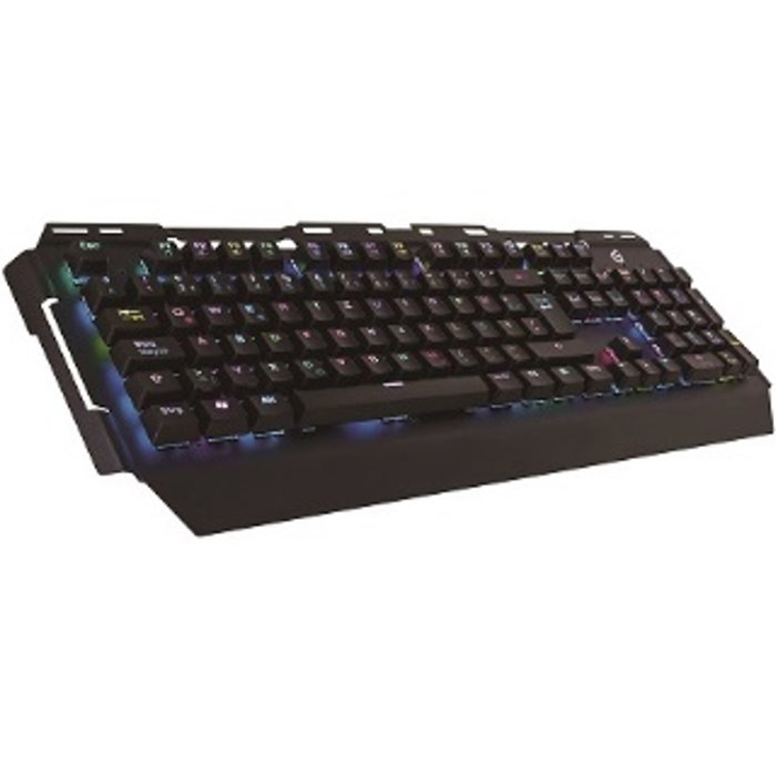 Conceptronic Kronic01Es Clavier Gaming Mécanique RGB 105 Touches avec 8 Touches Programmables et Rétroéclairage LED
