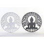 Décoration murale DKD Home Decor Métal Buda Oriental (2 Unités) (40 x 1 x 40 cm)
