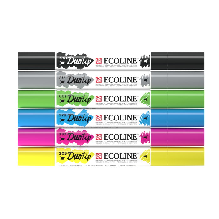 Ecoline Ecoline Duotip Étui Basique 6 Couleurs Ecoline Ecoline Duotip Étui Basique 6 Couleurs