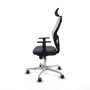 Piqueras y Crespo Chaise de Bureau avec Appui-tête Jorquera 1D086G2 Gris foncé
