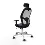 Piqueras y Crespo Chaise de Bureau avec Appui-tête Jorquera 1D086G2 Gris foncé