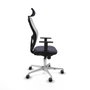 Piqueras y Crespo Chaise de Bureau avec Appui-tête Jorquera 1D086G2 Gris foncé