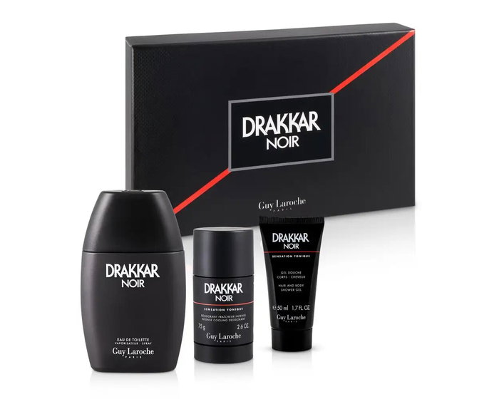 Drakkar ÉTUI DRAKKAR NOIR 3 pièces Eau de Toilette 100 ml + Déo Vapo 150 ml + Gel Douche 50 ml Homme