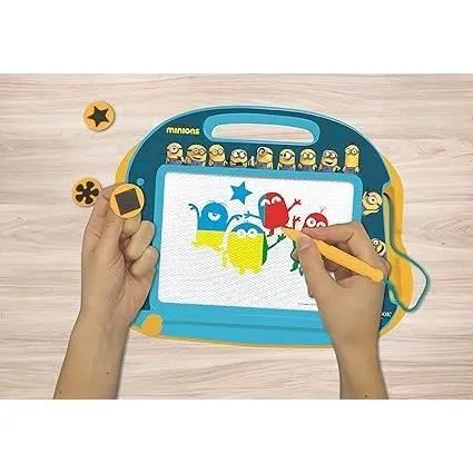 Lexibook Ardoise Magique Minions – Format A5 avec Accessoires Magnétiques Stylet et Tampons