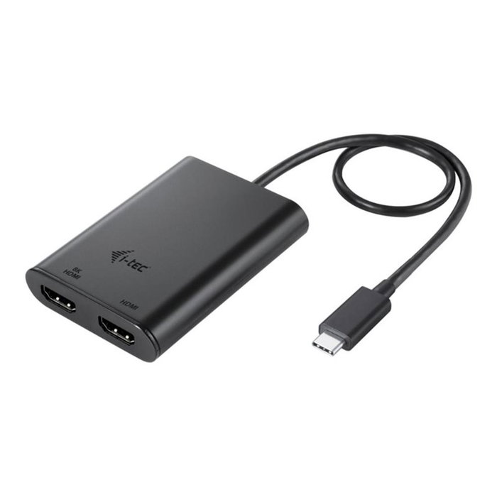 I - tec Adaptateur USB-C vers HDMI Double 4K/60Hz ou Simple 8K/30Hz Noir I - tec Adaptateur USB-C vers HDMI Double 4K/60Hz ou Simple 8K/30Hz Noir