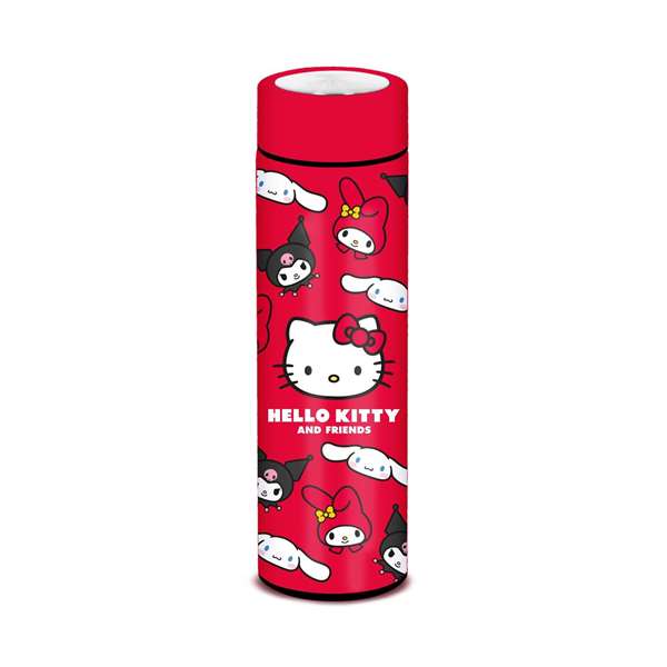 Karactermania Gourde isotherme réutilisable 500 ml motif Hello Kitty Faces acier inox double paroi écran LED température filtre à thé intégré