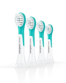Philips Sonicare For Kids HX6034/90 Pack de 4 brosses à dents bleu et blanc pour 3 ans et plus