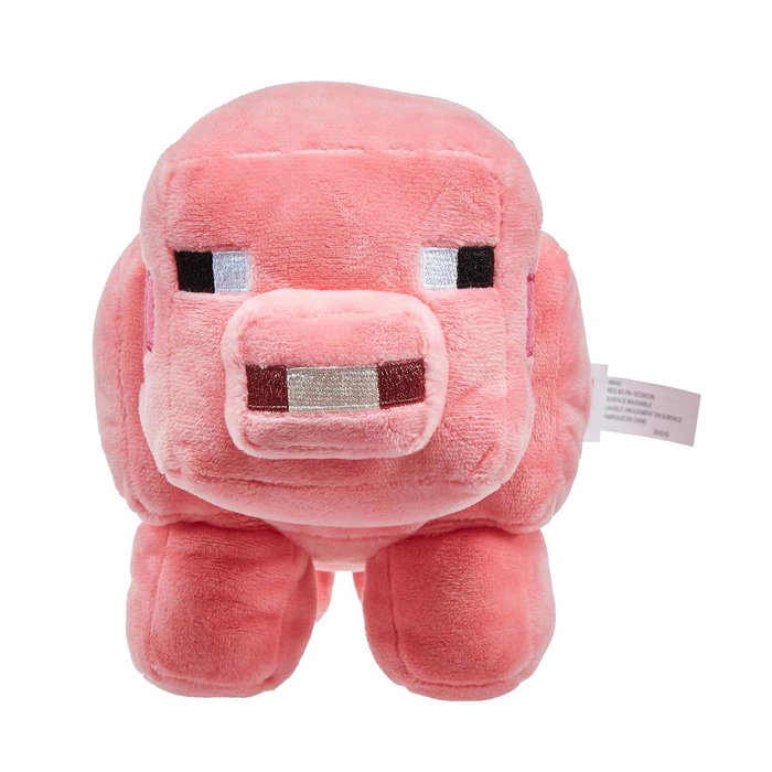Mattel Peluche Minecraft Cerdo 20 cm Hbn42 - Peluche officiel super-héros, matériau premium, multilingue