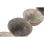 Set de Bols Home ESPRIT Marron Beige Porcelaine Fleurs Shabby Chic 11,5 x 11,5 x 6 cm