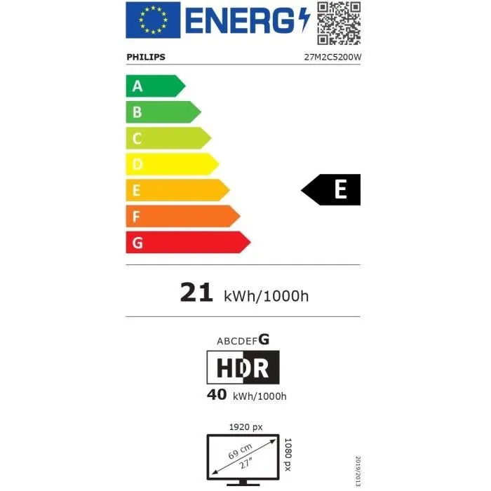 Philips Evnia 27M2C5200W 27 pulg. Full HD 280Hz Incurvé