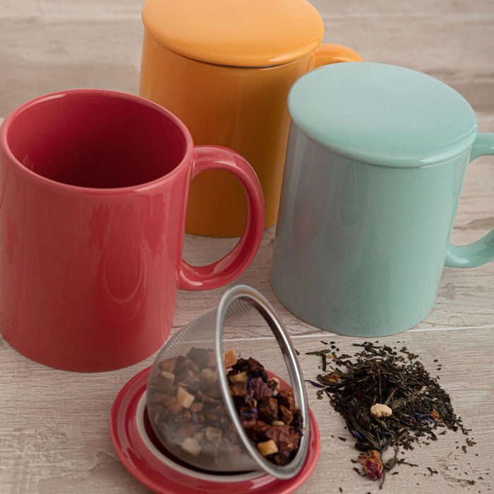 Quid Mug Céramique Happy Simply Multicolor 33 cL 3 Pièces