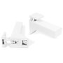 Italiana Ferramenta - Support mural pour étagère modèle Kalabrone - Lot de 2 unités - Fixation pour étagère à poser - Gris, Blanc, Noir