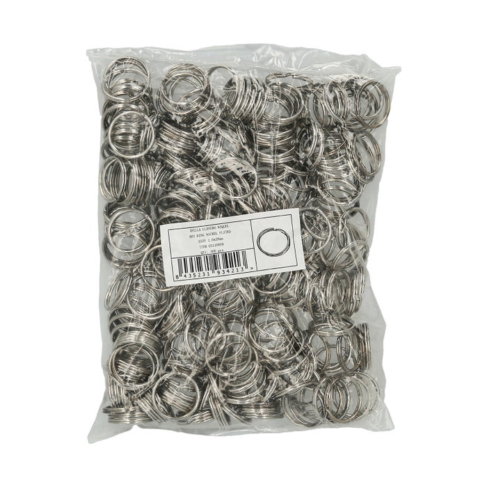WOLFPACK LINEA PROFESIONAL Anneau porte-clés nickelé 2,0x25x20 mm (sac de 300 unités)