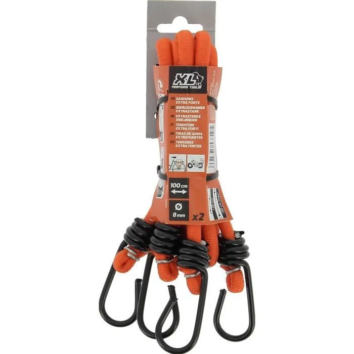 XL PERFORM TOOLS Lot de 2 Sandows - Diamètre 10 mm - Longueur 100 cm