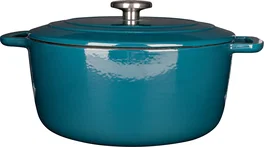 Cosy & Trendy Cocotte Fontestic en fonte émaillée avec couvercle - 28 cm - Bleu