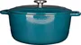 Cosy & Trendy Fontestic - Cocotte en fonte émaillée, diamètre 28 cm - 6,15 L - Bleu - Compatible tous feux dont induction