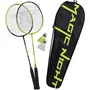 Talbot Torro Set de badminton Magic Night LED avec raquettes robustes, volants lumineux vert/rouge et sac de transport
