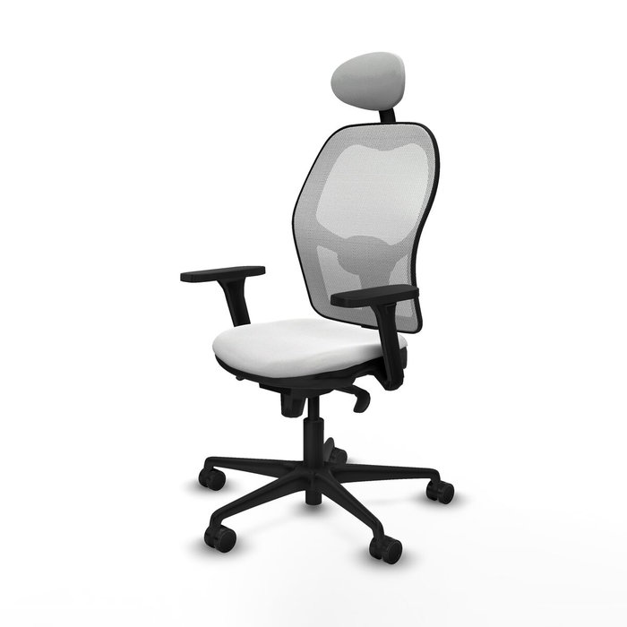 Piqueras y Crespo 3D036N1 Chaise de Bureau avec Appui-tête Blanc