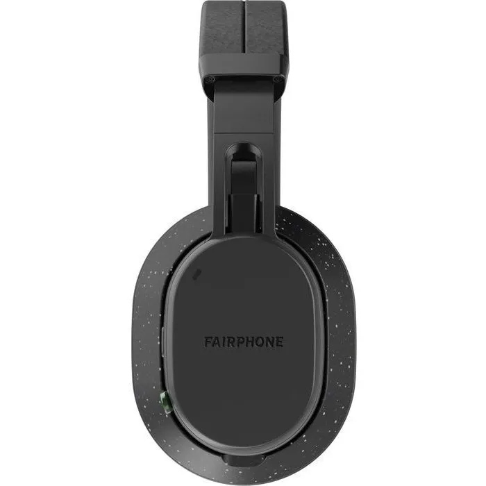 Fairphone Fairbuds XL Casque audio sans fil avec réduction de bruit active et Bluetooth 5.1 - Noir - Autonomie 28h, haut-parleurs 40 mm, conception modulaire, certifié IP54