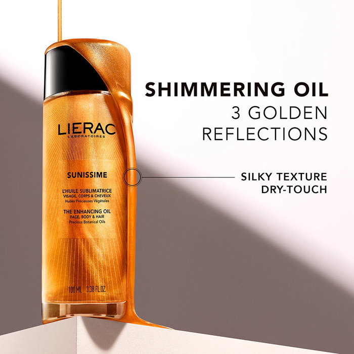 Lierac Huile Sublimante pour Visage, Corps et Cheveux - 100 ml - Huile Satinée Irisée à la Camélia, Caméline, Jojoba et Macadamia, Soin Lumiere pour Bronzage Lierac Huile Sublimante pour Visage, Corps et Cheveux - 100 ml - Huile Satinée Irisée à la Camélia, Caméline, Jojoba et Macadamia, Soin Lumiere pour Bronzage