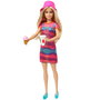 Barbie Muñeca Viajera Italia Hwh97 Mattel - Poupée Voyageuse avec Tenue d'Été, Sandales, Chapeau et Lunettes de Soleil