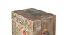 GINER Y COLOMER - Buffet console en bois de manguier avec design floral peint à main, finition vieillie, tiroir et 2 portes, dimensions détaillées