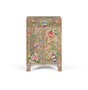 GINER Y COLOMER - Buffet console en bois de manguier avec design floral peint à main, finition vieillie, tiroir et 2 portes, dimensions détaillées