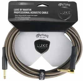 Martin Câble Instrument LUXE Jack-Jack SA 5,5 m - Haute Fidélité, Double Blindage, Cuivre Oxy-Free Argenté
