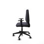 Chaise Elche Contact permament de base Tissu Gris foncé Base pyramidale noire Accoudoir 1D Sans appui-tête Roulettes 65mm pour moquette