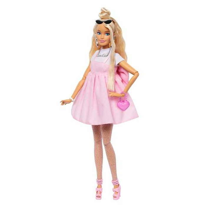 Barbie Deluxe Style - Poupée Blonde à Robe Rose Pastel