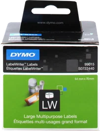 Dymo S0722440 Étiquettes pour disquettes LabelWriter, autocollantes, blanches, papier, 320 étiquettes par rouleau