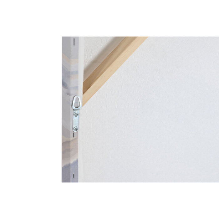Home ESPRIT Toile Bois MDF Abstrait Bleu et Blanc