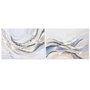 Home ESPRIT Toile Bois MDF Abstrait Bleu et Blanc