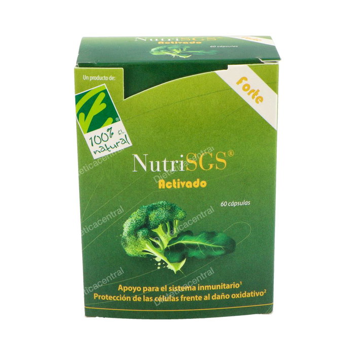 Cien por cien natural Nutrisgs Activado Forte 60 capsules complément alimentaire brocoli vitamine C zinc sélénium Cien por cien natural Nutrisgs Activado Forte 60 capsules complément alimentaire brocoli vitamine C zinc sélénium