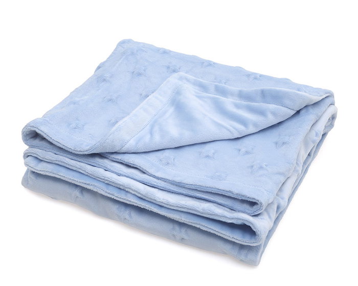 KioKids Couverture pour bébé avec étoiles en relief - Bleu
