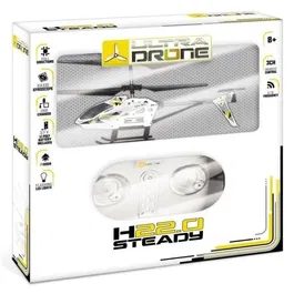 MONDO Hélicoptère Radiocommandé Steady 22 cm, 3 Canaux, Gyroscope, LED, Vol Stationnaire - Jouet Intérieur Enfants 8+ ans