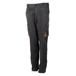 VELILLA Pantalon Stretch Multibolsilles Bicolore Noir et Orange Taille 52