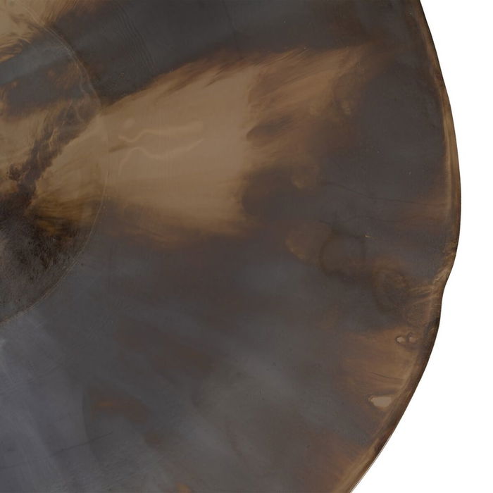 Centre de Table Marron Crème Verre 40 x 40 x 9 cm