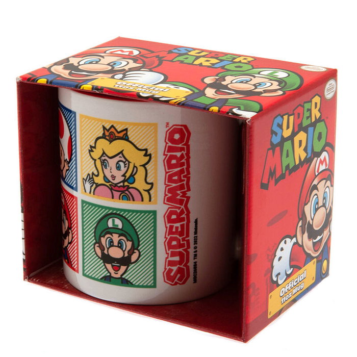 PYRAMID Tasse à thé Super Mario en céramique d'une capacité de 325 ml avec motifs des personnages