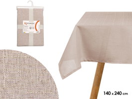 Kinvara Nappe en Polyester Gris Clair 140x240 cm (Set de 12)