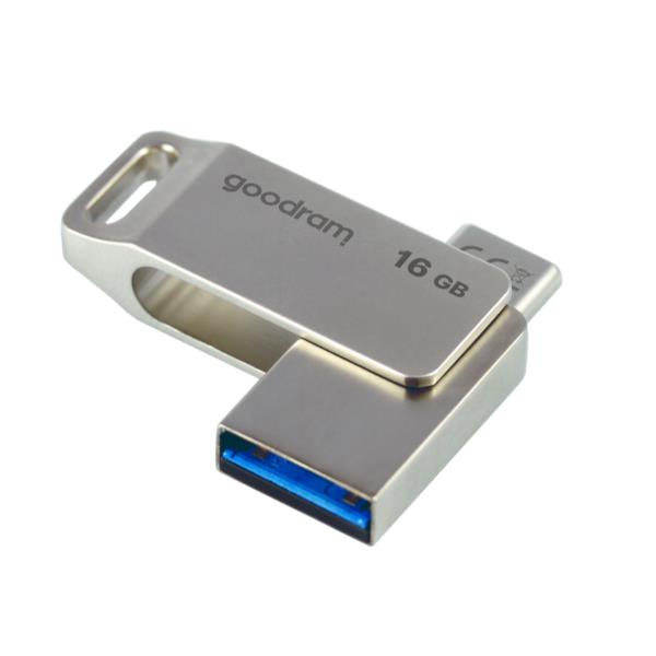 Goodram Mémoire USB 3.2 16GB ODA3 Silver Type-A/Type-C Goodram Mémoire USB 3.2 16GB ODA3 Silver Type-A/Type-C